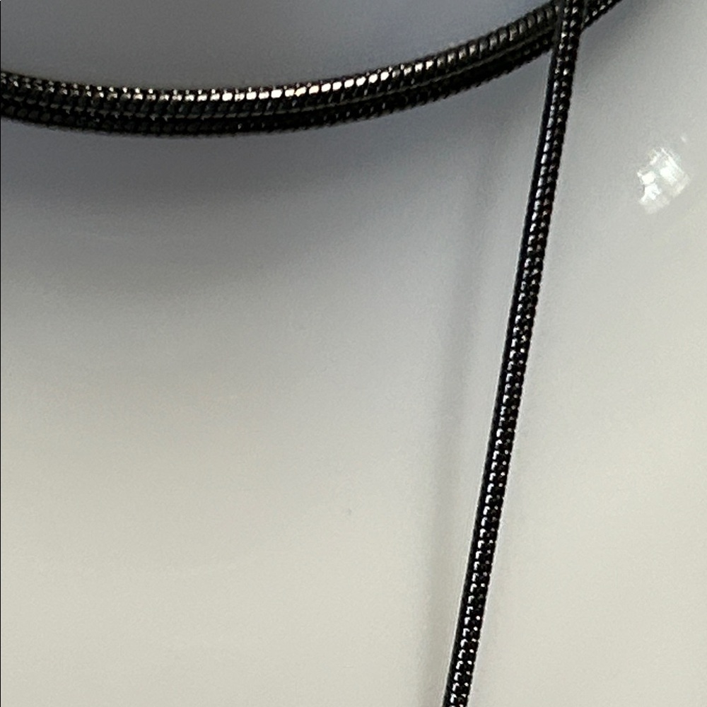 White House Black Market Black Necklace with Crystal Accents - Picture 5 of 6